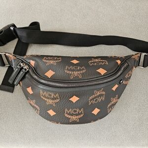 MCM Monogram Leather Fursten Belt Bag